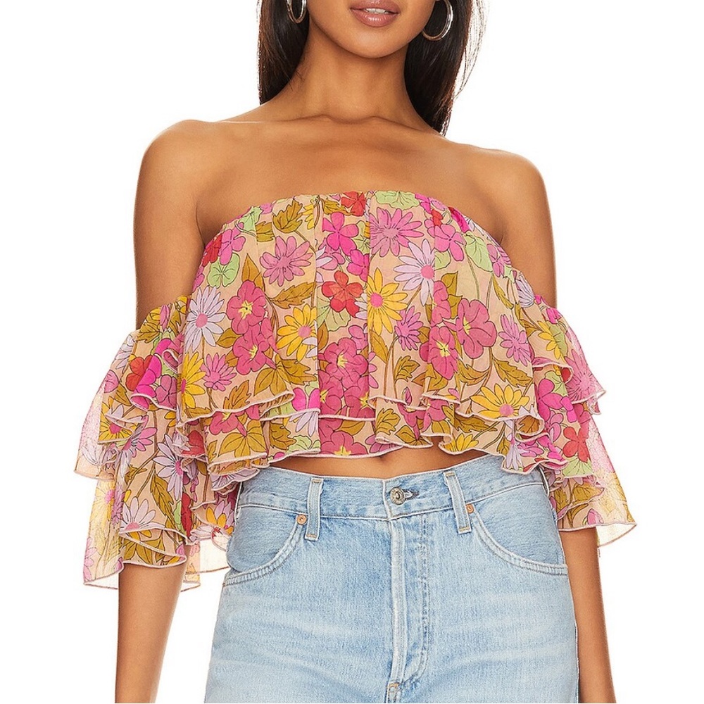 Show Me Your Mumu | Rossella Ruffle Top {Carnaby Floral}